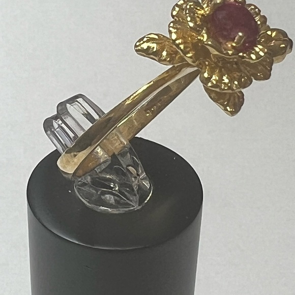 New Ruby Gold plated over 925 SS Ring - Picture 3 of 4